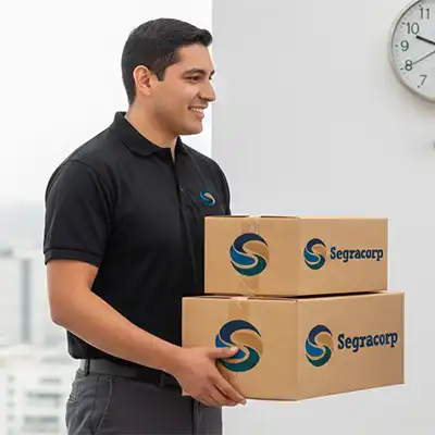 Entrega puntual de productos de imprenta, merchandising y confección textil por SEGRACORP en Lima Perú